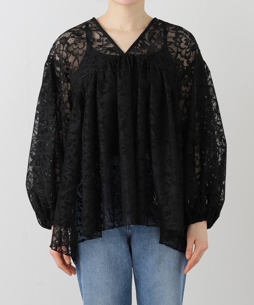 SLOBE IENA(スローブイエナ)の「QUIITO/キート LACE PO Q25S-P033(シャツ/ブラウス・レディース・ブラック・FREE)」の4枚目の写真