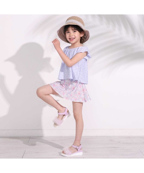 SLAP SLIP（スラップスリップ）の「袖フリル花柄スカートタンキニ型スイムウェア(90~130cm)（水着・キッズ・ブルー/ホワイト・90cm/100cm/110cm/120cm/130cm）」の22枚目の写真