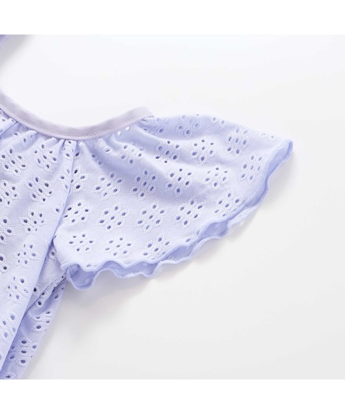 SLAP SLIP（スラップスリップ）の「袖フリル花柄スカートタンキニ型スイムウェア(90~130cm)（水着・キッズ・ブルー/ホワイト・90cm/100cm/110cm/120cm/130cm）」の12枚目の写真