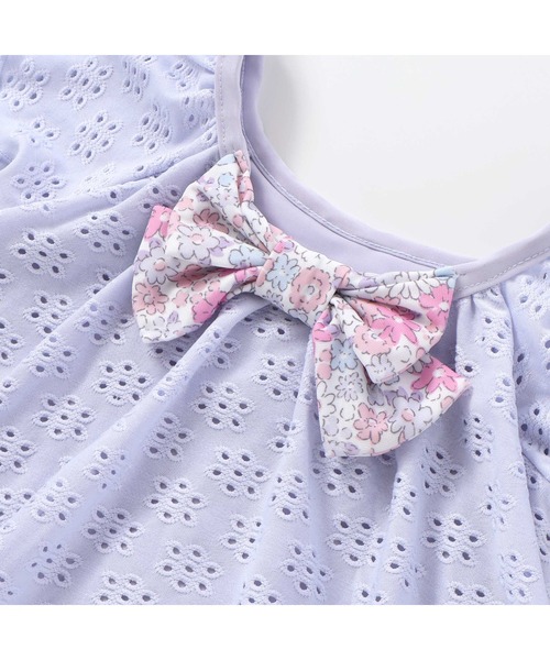 SLAP SLIP（スラップスリップ）の「袖フリル花柄スカートタンキニ型スイムウェア(90~130cm)（水着・キッズ・ブルー/ホワイト・90cm/100cm/110cm/120cm/130cm）」の11枚目の写真