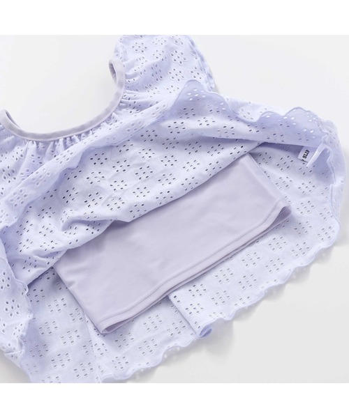 SLAP SLIP（スラップスリップ）の「袖フリル花柄スカートタンキニ型スイムウェア(90~130cm)（水着・キッズ・ブルー/ホワイト・90cm/100cm/110cm/120cm/130cm）」の9枚目の写真