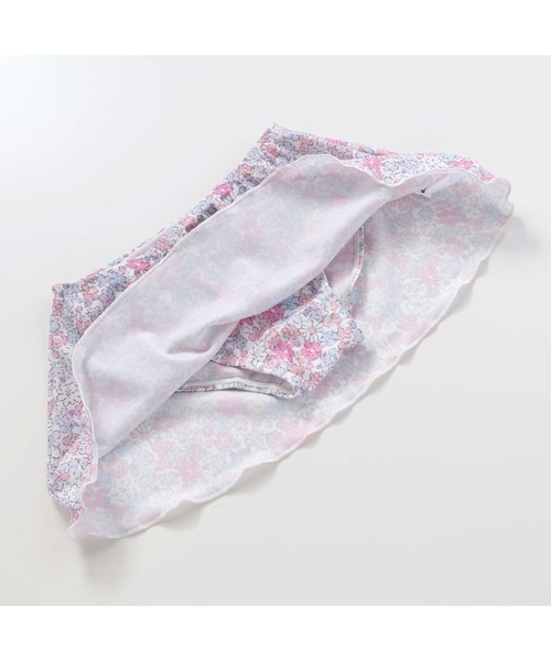 SLAP SLIP（スラップスリップ）の「袖フリル花柄スカートタンキニ型スイムウェア(90~130cm)（水着・キッズ・ブルー/ホワイト・90cm/100cm/110cm/120cm/130cm）」の5枚目の写真