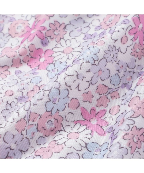 SLAP SLIP（スラップスリップ）の「袖フリル花柄スカートタンキニ型スイムウェア(90~130cm)（水着・キッズ・ブルー/ホワイト・90cm/100cm/110cm/120cm/130cm）」の4枚目の写真