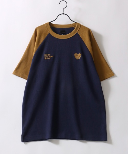 Heart Logo Thermal Raglan Sleeve T-shirt/ハートロゴ ワン