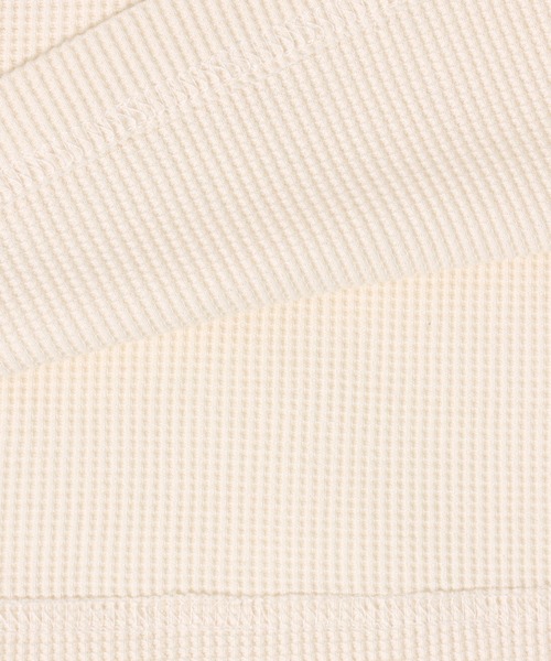 SITRY（シトリー）の「Heart Logo Thermal Raglan Sleeve T-shirt/ハートロゴ ワンポイント刺繍 オーバーサイズ ラグラン サーマル ワッフル 半袖Tシャツ レディース メンズ（Tシャツ/カットソー・メンズ・ホワイト×ブラック/ホワイト×レッド/ネイビー・M/L）」の13枚目の写真