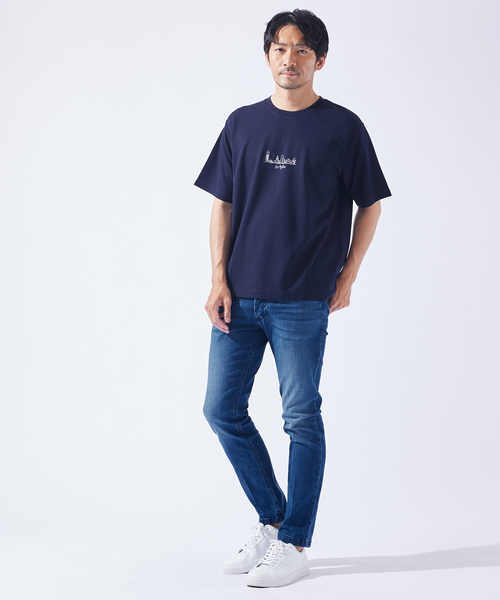 ABAHOUSE GRAY(アバハウスグレイ)の「【CITY】刺繍 ポンチ 半袖Tシャツ(Tシャツ/カットソー・メンズ・ホワイト/ブラック/ネイビー/グリーン/グレイッシュブルー・46/48)」の19枚目の写真