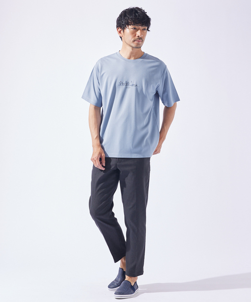 ABAHOUSE GRAY(アバハウスグレイ)の「【CITY】刺繍 ポンチ 半袖Tシャツ(Tシャツ/カットソー・メンズ・ホワイト/ブラック/ネイビー/グリーン/グレイッシュブルー・46/48)」の22枚目の写真