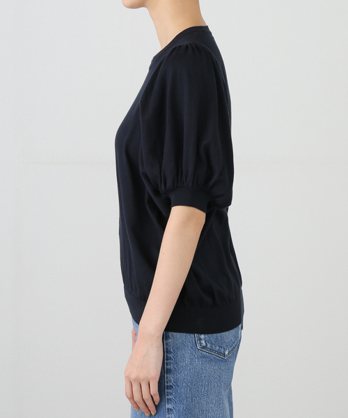 LOWER/ローヴァー】18G Gathered Sleeve Top（ニット/セーター