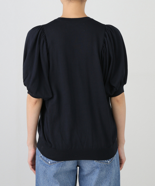 Deuxieme Classe(ドゥーズィエムクラス)の「【LOWER/ローヴァー】18G Gathered Sleeve Top(ニット/セーター・レディース・ネイビー・FREE)」の11枚目の写真