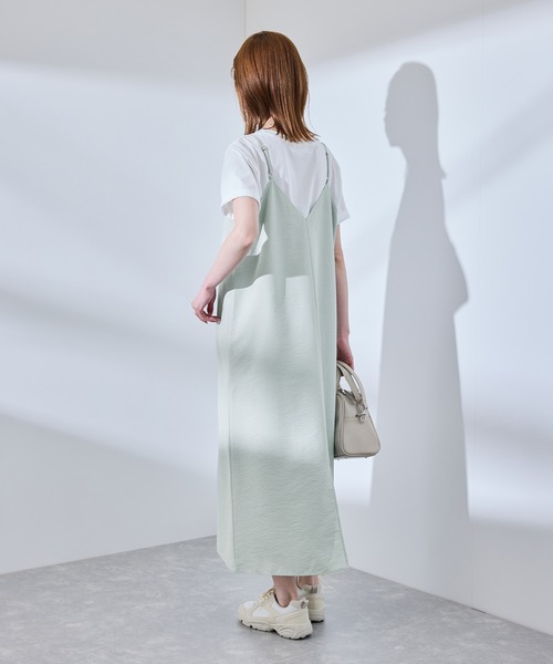 ROPE' PICNIC(ロペピクニック)の「【UVケア・遮熱】Comfort Seriesコンフォートシリーズ/Vネックキャミワンピース(ワンピース・レディース・ライトグリーン/ホワイト系その他/チャコールグレー・38)」の18枚目の写真