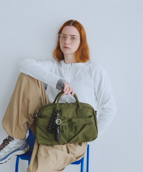 Auntie Rosa Holiday(アンティローザホリデー)の「マルチポケットクロスバッグ(ショルダーバッグ・レディース・カーキ/ブラック・FREE)」の13枚目の写真