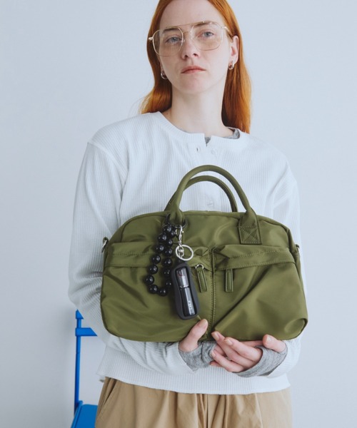 Auntie Rosa Holiday(アンティローザホリデー)の「マルチポケットクロスバッグ(ショルダーバッグ・レディース・カーキ/ブラック・FREE)」の9枚目の写真