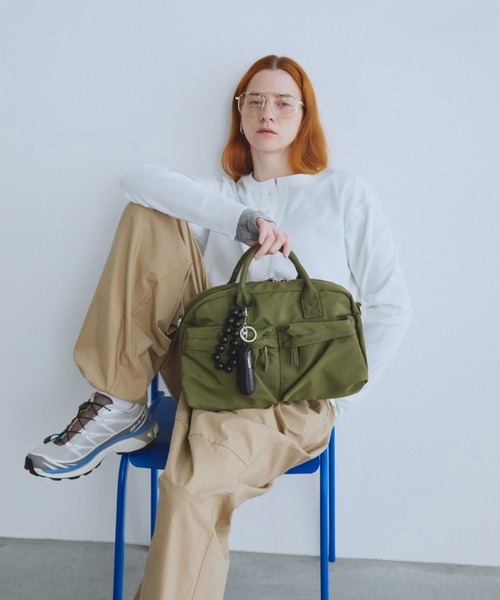 Auntie Rosa Holiday(アンティローザホリデー)の「マルチポケットクロスバッグ(ショルダーバッグ・レディース・カーキ/ブラック・FREE)」の14枚目の写真