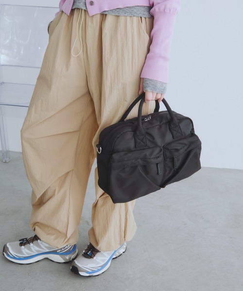 Auntie Rosa Holiday(アンティローザホリデー)の「マルチポケットクロスバッグ(ショルダーバッグ・レディース・カーキ/ブラック・FREE)」の8枚目の写真