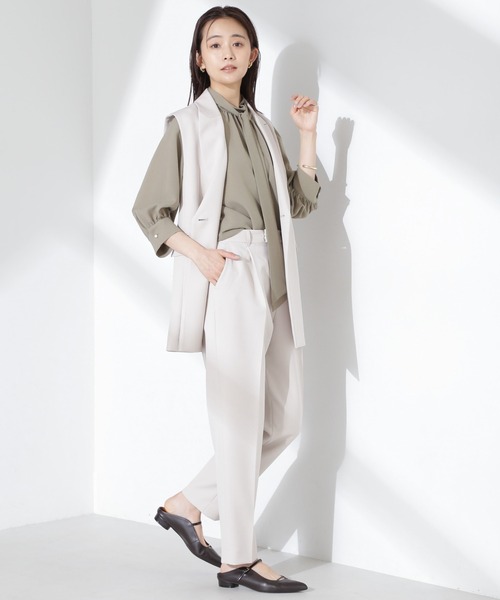 NANO universe（ナノユニバース）の「ボウタイ取り外し可2wayブラウス（シャツ/ブラウス・レディース・ブルー/グリーン系その他4/アイボリー・FREE）」の8枚目の写真