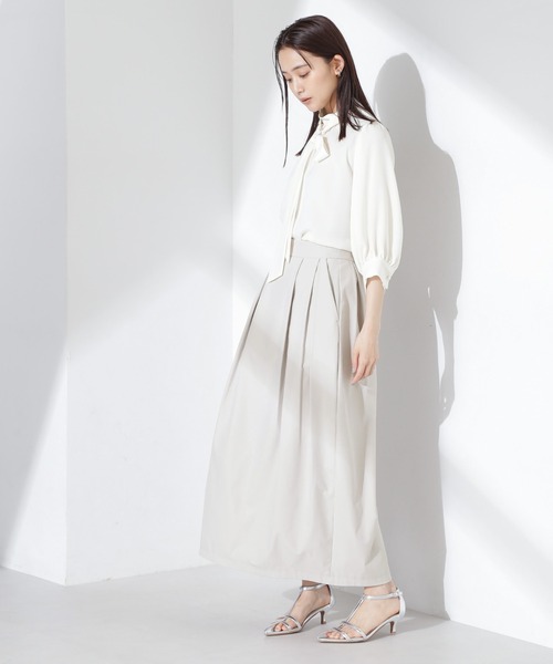 NANO universe（ナノユニバース）の「ボウタイ取り外し可2wayブラウス（シャツ/ブラウス・レディース・ブルー/グリーン系その他4/アイボリー・FREE）」の19枚目の写真