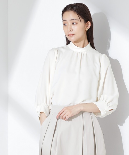 NANO universe（ナノユニバース）の「ボウタイ取り外し可2wayブラウス（シャツ/ブラウス・レディース・ブルー/グリーン系その他4/アイボリー・FREE）」の12枚目の写真