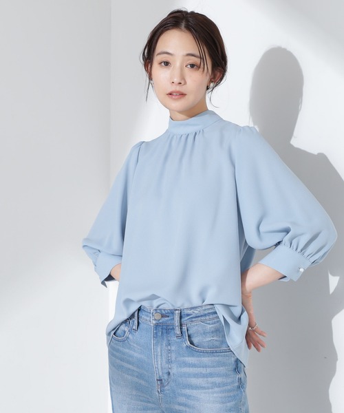 NANO universe（ナノユニバース）の「ボウタイ取り外し可2wayブラウス（シャツ/ブラウス・レディース・ブルー/グリーン系その他4/アイボリー・FREE）」の20枚目の写真