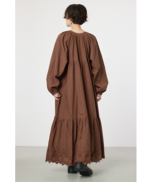 RODEO CROWNS WIDE BOWL（ロデオクラウンズワイドボウル）の「コットンレーススカラップワンピース（ワンピース・レディース・ブラウン/オフホワイト/グリーン・FREE）」の8枚目の写真