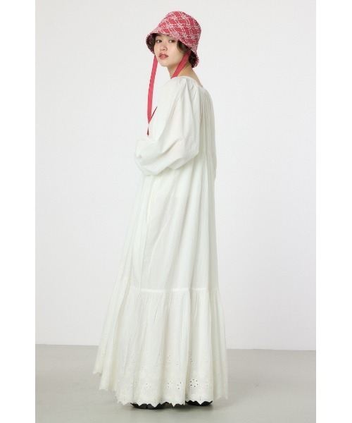 RODEO CROWNS WIDE BOWL（ロデオクラウンズワイドボウル）の「コットンレーススカラップワンピース（ワンピース・レディース・ブラウン/オフホワイト/グリーン・FREE）」の16枚目の写真