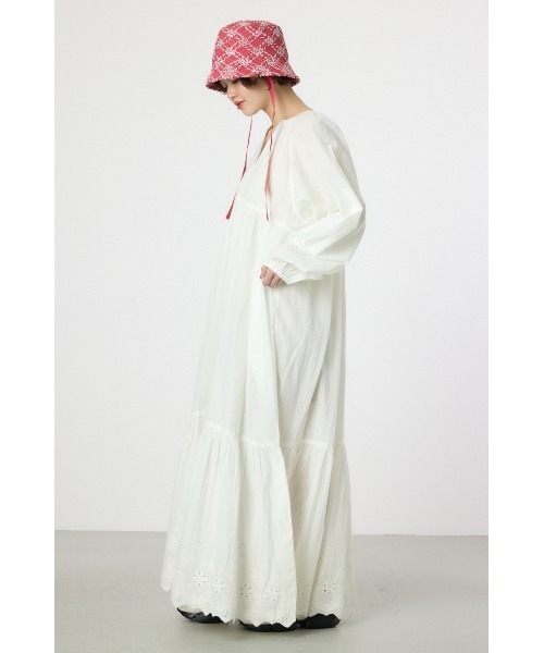 RODEO CROWNS WIDE BOWL（ロデオクラウンズワイドボウル）の「コットンレーススカラップワンピース（ワンピース・レディース・ブラウン/オフホワイト/グリーン・FREE）」の17枚目の写真