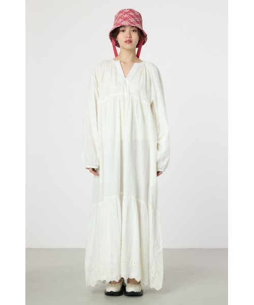 RODEO CROWNS WIDE BOWL（ロデオクラウンズワイドボウル）の「コットンレーススカラップワンピース（ワンピース・レディース・ブラウン/オフホワイト/グリーン・FREE）」の20枚目の写真