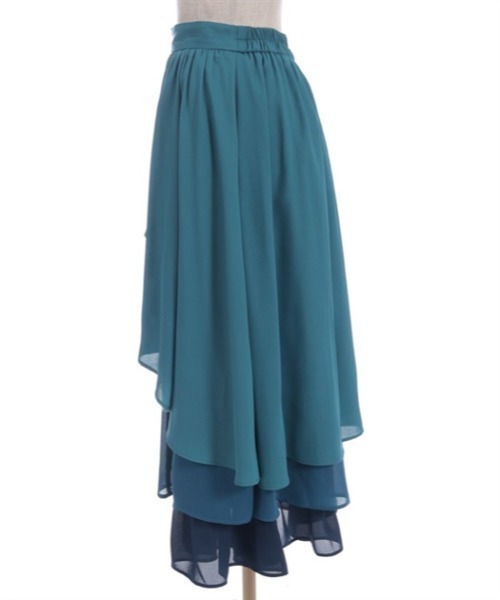 [出品7月11日まで]アクシーズ　グラデーションフリルスカート グラデーションフリルスカート | レディース服・レディース