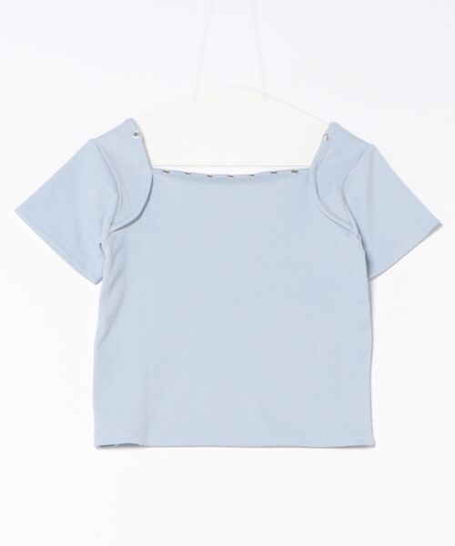 3.3 Field Trip (3.3フィールドトリップ)の「3.3 Field Trip/スクエアネックポイントT(Tシャツ/カットソー・レディース・ブラック/ブルー/アイボリー・FREE)」の6枚目の写真