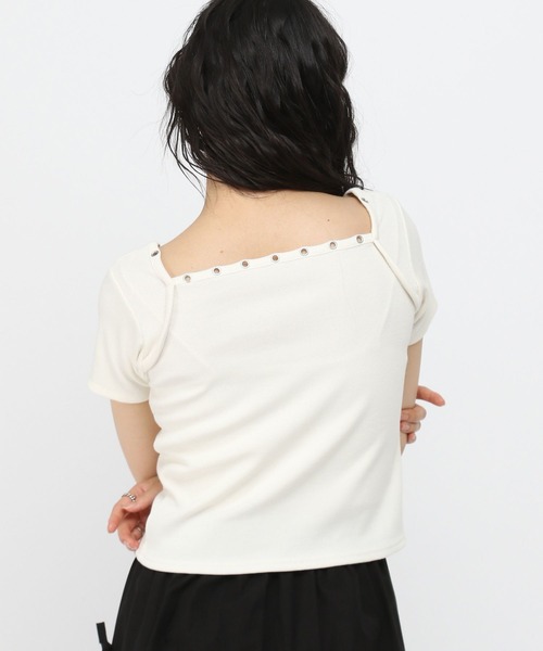3.3 Field Trip (3.3フィールドトリップ)の「3.3 Field Trip/スクエアネックポイントT(Tシャツ/カットソー・レディース・ブラック/ブルー/アイボリー・FREE)」の20枚目の写真