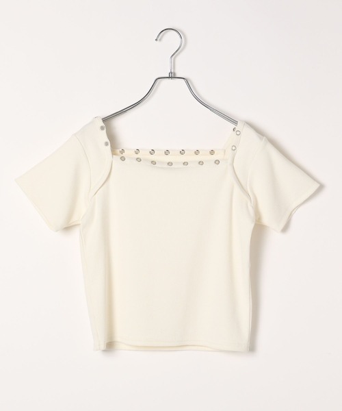 3.3 Field Trip (3.3フィールドトリップ)の「3.3 Field Trip/スクエアネックポイントT(Tシャツ/カットソー・レディース・ブラック/ブルー/アイボリー・FREE)」の18枚目の写真