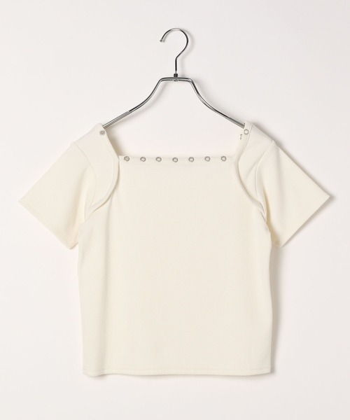 3.3 Field Trip (3.3フィールドトリップ)の「3.3 Field Trip/スクエアネックポイントT(Tシャツ/カットソー・レディース・ブラック/ブルー/アイボリー・FREE)」の7枚目の写真