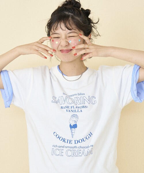 セール】ice cream プリントTシャツ（Tシャツ/カットソー）｜FREAK'S