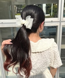【一部店舗限定展開/6色展開】ローズシアーリボンクリップ/fint フィント