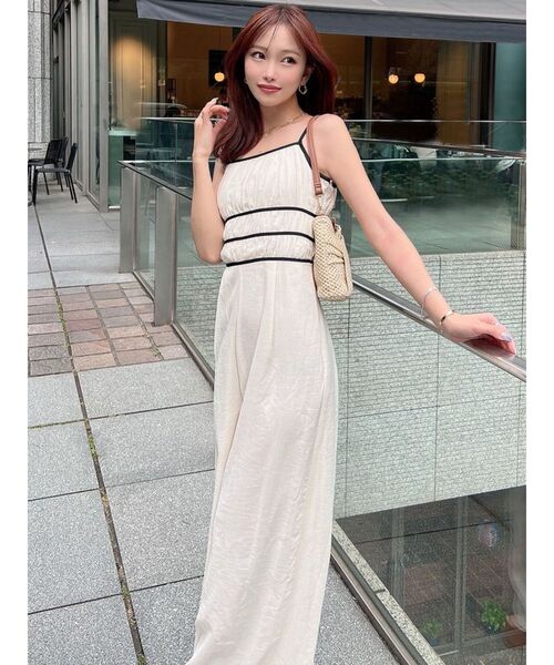 RESEXXY（リゼクシー）の「シフォンキャミコンビネゾン（つなぎ/オールインワン・レディース・ブルー/その他1/アイボリー・FREE）」の5枚目の写真