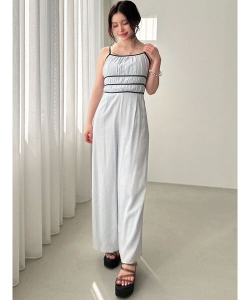 RESEXXY（リゼクシー）の「シフォンキャミコンビネゾン（つなぎ/オールインワン・レディース・ブルー/その他1/アイボリー・FREE）」の15枚目の写真