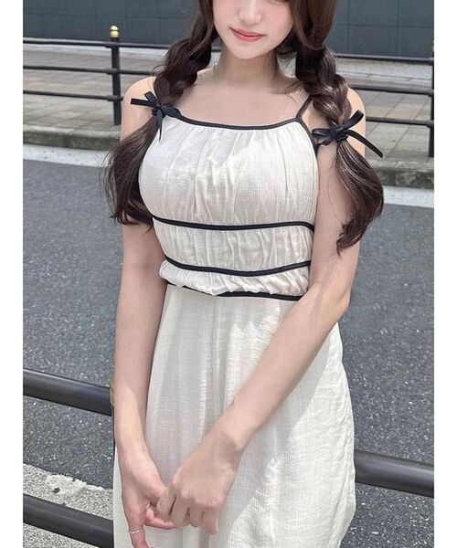 RESEXXY（リゼクシー）の「シフォンキャミコンビネゾン（つなぎ/オールインワン・レディース・ブルー/その他1/アイボリー・FREE）」の22枚目の写真