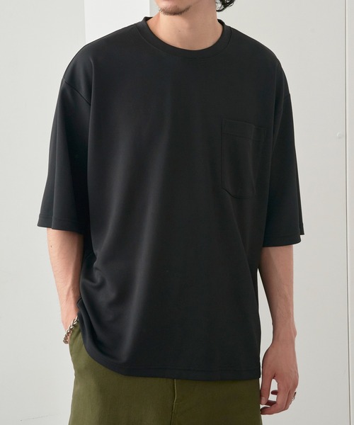 MAGASIN DE MODE Brew(マガジンデモードブリュー)の「【MAGASIN DE MODE Brew】KAITEKI+ FRESH TECHポケツキTシャツ MZJ 機能素材 接触冷感 UVカット 速乾(Tシャツ/カットソー・メンズ・ブラック/ネイビー/ホワイト・M/L/LL)」の8枚目の写真
