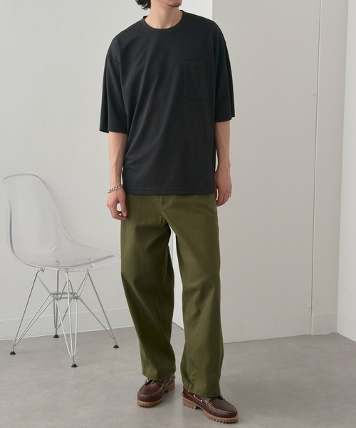 MAGASIN DE MODE Brew(マガジンデモードブリュー)の「【MAGASIN DE MODE Brew】KAITEKI+ FRESH TECHポケツキTシャツ MZJ 機能素材 接触冷感 UVカット 速乾(Tシャツ/カットソー・メンズ・ブラック/ネイビー/ホワイト・M/L/LL)」の10枚目の写真