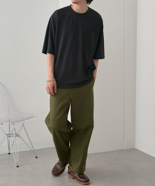 MAGASIN DE MODE Brew(マガジンデモードブリュー)の「【MAGASIN DE MODE Brew】KAITEKI+ FRESH TECHポケツキTシャツ MZJ 機能素材 接触冷感 UVカット 速乾(Tシャツ/カットソー・メンズ・ブラック/ネイビー/ホワイト・M/L/LL)」の11枚目の写真