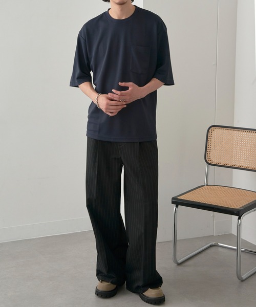 MAGASIN DE MODE Brew(マガジンデモードブリュー)の「【MAGASIN DE MODE Brew】KAITEKI+ FRESH TECHポケツキTシャツ MZJ 機能素材 接触冷感 UVカット 速乾(Tシャツ/カットソー・メンズ・ブラック/ネイビー/ホワイト・M/L/LL)」の16枚目の写真