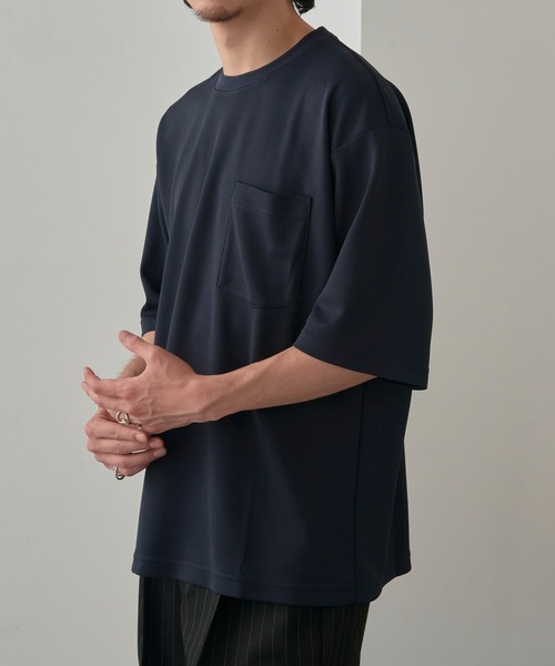 MAGASIN DE MODE Brew(マガジンデモードブリュー)の「【MAGASIN DE MODE Brew】KAITEKI+ FRESH TECHポケツキTシャツ MZJ 機能素材 接触冷感 UVカット 速乾(Tシャツ/カットソー・メンズ・ブラック/ネイビー/ホワイト・M/L/LL)」の12枚目の写真