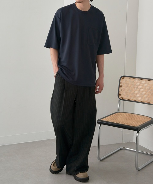 MAGASIN DE MODE Brew(マガジンデモードブリュー)の「【MAGASIN DE MODE Brew】KAITEKI+ FRESH TECHポケツキTシャツ MZJ 機能素材 接触冷感 UVカット 速乾(Tシャツ/カットソー・メンズ・ブラック/ネイビー/ホワイト・M/L/LL)」の17枚目の写真