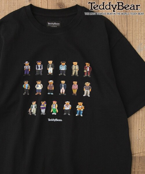 coen（コーエン）の「Teddy Bear（テディベア）17ベアプリントTシャツ（Tシャツ/カットソー・メンズ・ホワイト/ブラック・S/M/L/XL）」の2枚目の写真