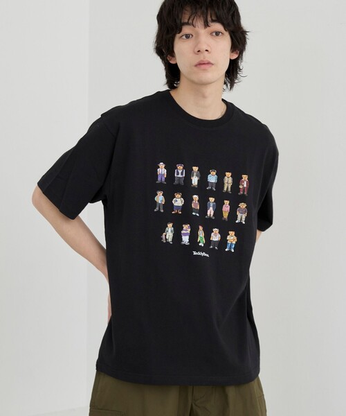 coen（コーエン）の「Teddy Bear（テディベア）17ベアプリントTシャツ（Tシャツ/カットソー・メンズ・ホワイト/ブラック・S/M/L/XL）」の20枚目の写真