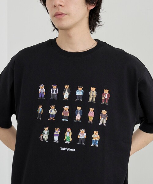 coen（コーエン）の「Teddy Bear（テディベア）17ベアプリントTシャツ（Tシャツ/カットソー・メンズ・ホワイト/ブラック・S/M/L/XL）」の19枚目の写真