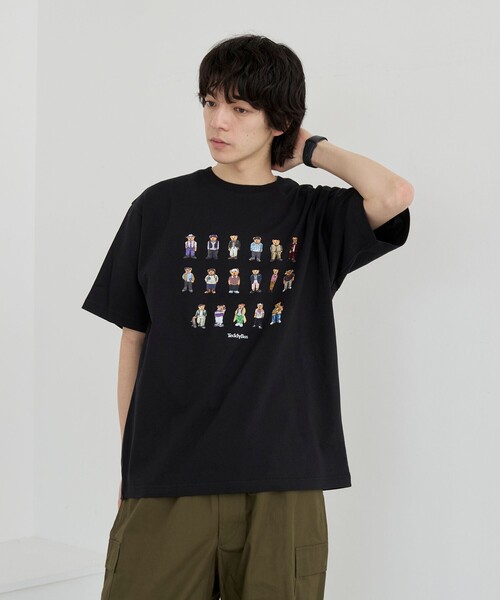 coen（コーエン）の「Teddy Bear（テディベア）17ベアプリントTシャツ（Tシャツ/カットソー・メンズ・ホワイト/ブラック・S/M/L/XL）」の18枚目の写真