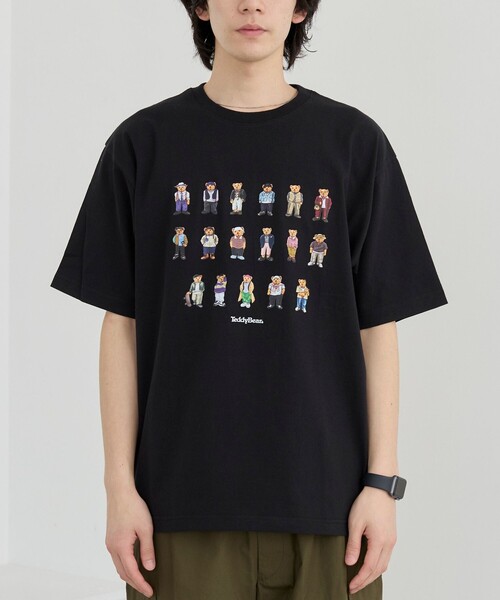 coen（コーエン）の「Teddy Bear（テディベア）17ベアプリントTシャツ（Tシャツ/カットソー・メンズ・ホワイト/ブラック・S/M/L/XL）」の12枚目の写真