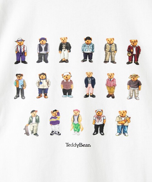 coen（コーエン）の「Teddy Bear（テディベア）17ベアプリントTシャツ（Tシャツ/カットソー・メンズ・ホワイト/ブラック・S/M/L/XL）」の5枚目の写真