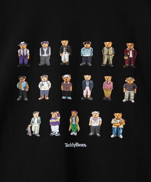 coen（コーエン）の「Teddy Bear（テディベア）17ベアプリントTシャツ（Tシャツ/カットソー・メンズ・ホワイト/ブラック・S/M/L/XL）」の4枚目の写真