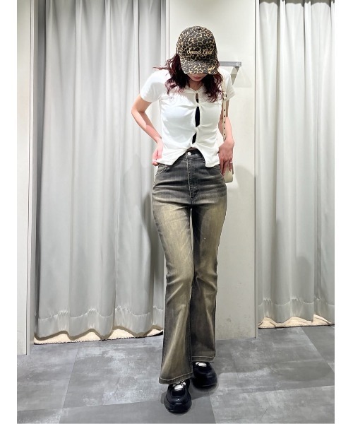 セール】2WAY HOLE CUT TOPS 2ウェイ ホールカット トップス